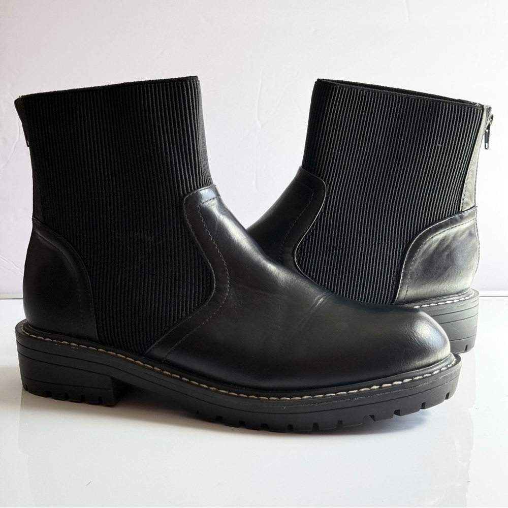 Evans Tammy Black Ankle Boots Wide Fit Size 11